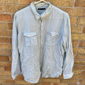 Vintage John Varvatos Cotton Button Up Dress Shirt Multipocket XL